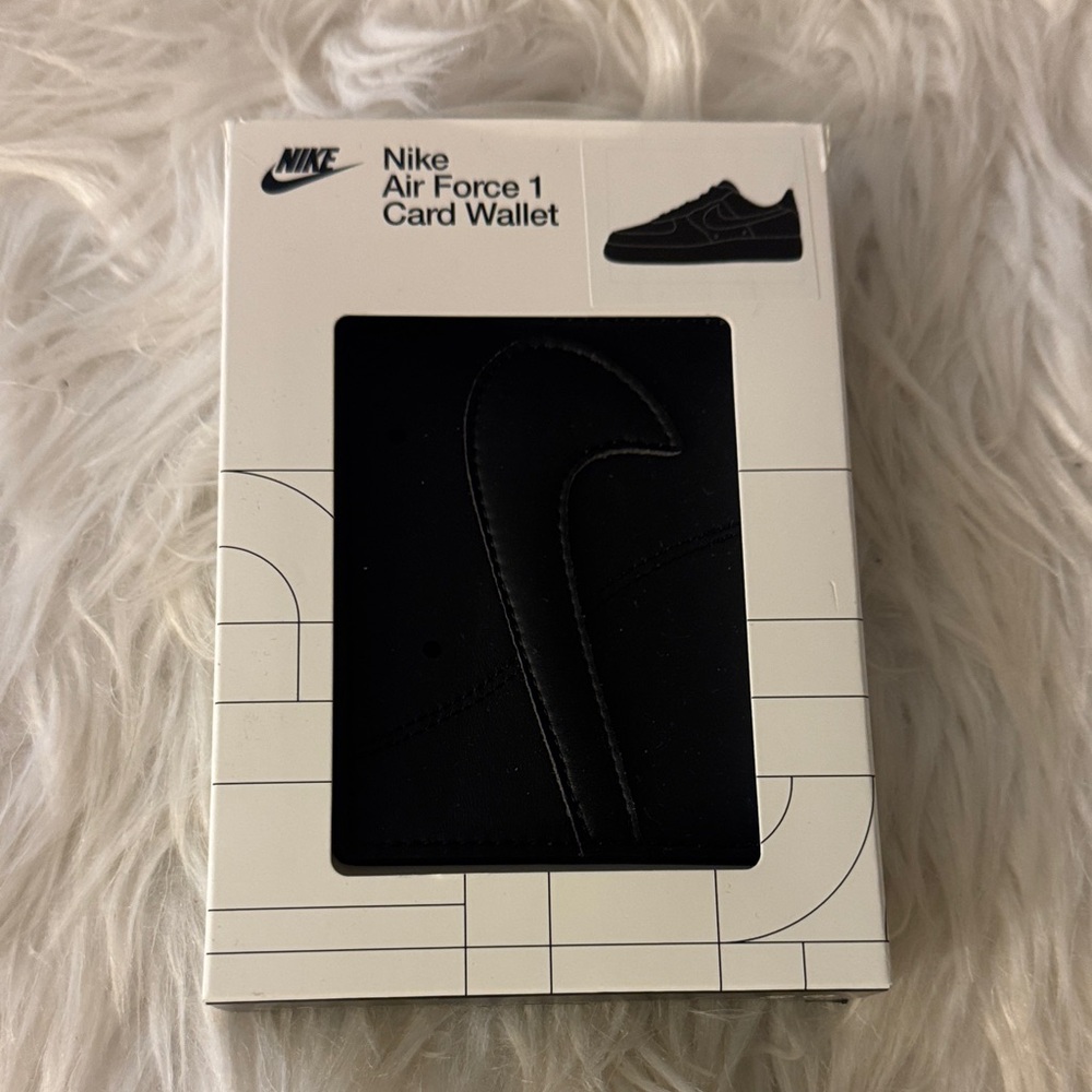 Nike Black Air Force 1 Card Wallet